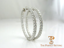 Load image into Gallery viewer, Diamond Hoop Earring