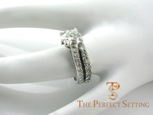 Load image into Gallery viewer, 1.3 ct diamond engagement ring with diamond band 