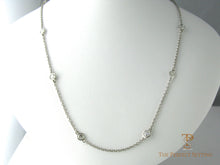 Load image into Gallery viewer, 8 Stone Diamond Necklace Platinum