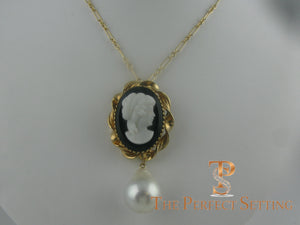 resetting cameo pendant with baroque pearl