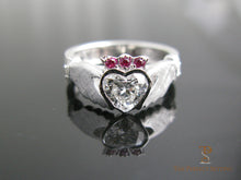 Load image into Gallery viewer, Claddagh Celtic Knot Diamond Ring
