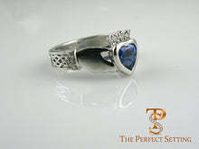 Load image into Gallery viewer, Custom Celtic Knot Ring with Sapphire Heart