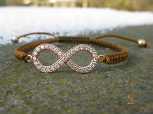 Load image into Gallery viewer, Diamond Infinity Bracelet Rose Gold