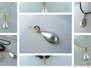 Mabe Pearl and Gold Pendant Versatile 