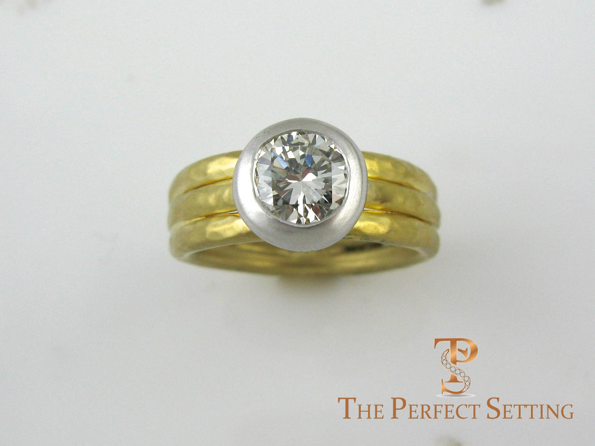 Round Diamond in 18K Yellow Gold The Perfect Setting Inc