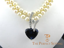 Load image into Gallery viewer, Tanzanite Heart and Diamond Pendant Enhancer