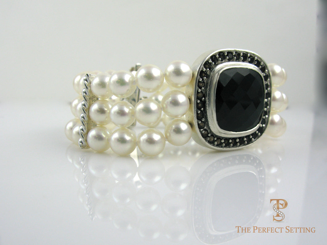 akoya pearl bracelet only and topaz clasp