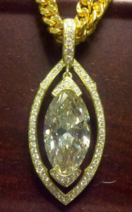 Yellow Marquise Diamond Gold setting