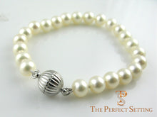 Load image into Gallery viewer, Cultured Pearl Bracelet with Magnetic Ball Clasp