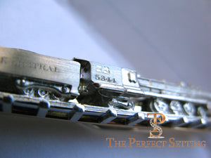 NY Central Train #5344 tie bar platinum and gold