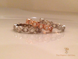 Diamond Oval and Round Eternity Bands