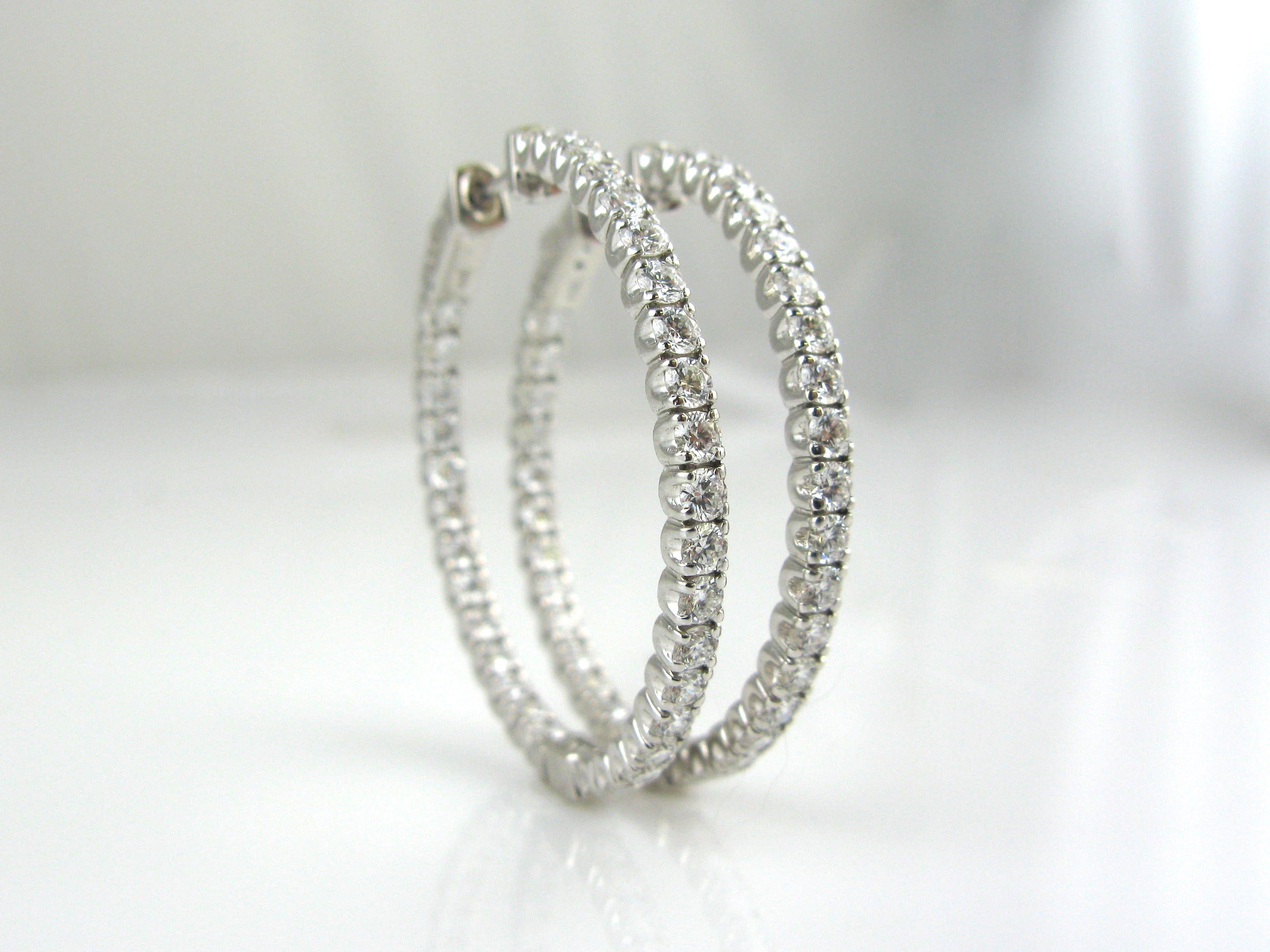 Diamond Hoop Earrings