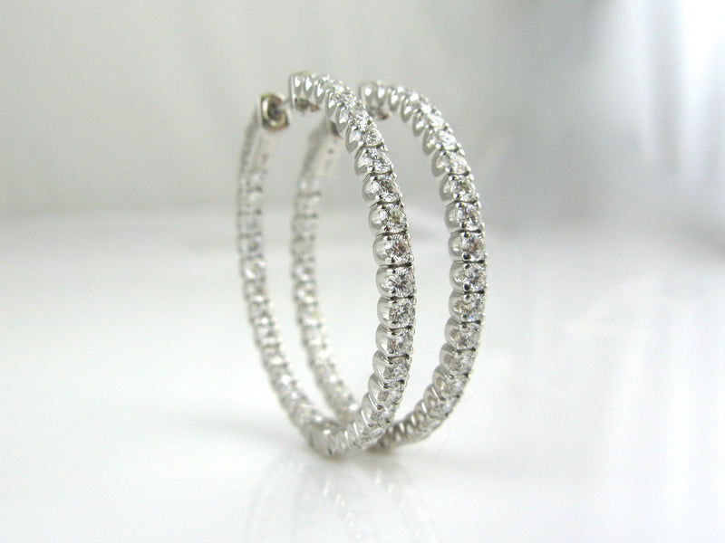 Diamond Hoop Earrings