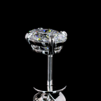 Lab Grown Oval Diamond Stud Earrings | 1.45ctw E-F VS | 14K White Gold | The Perfect Setting