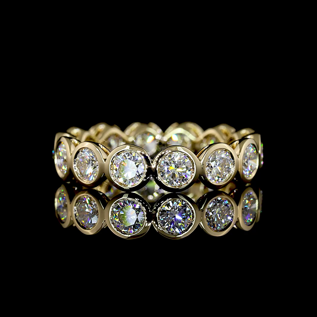 1.86 CTW Bezel Set Lab Diamond Eternity Band 14KY