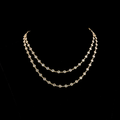 Lab Grown Diamond Double Strand Station Necklace | 14.36ctw E-F VS2 | 14K Yellow Gold | 36 Inch
