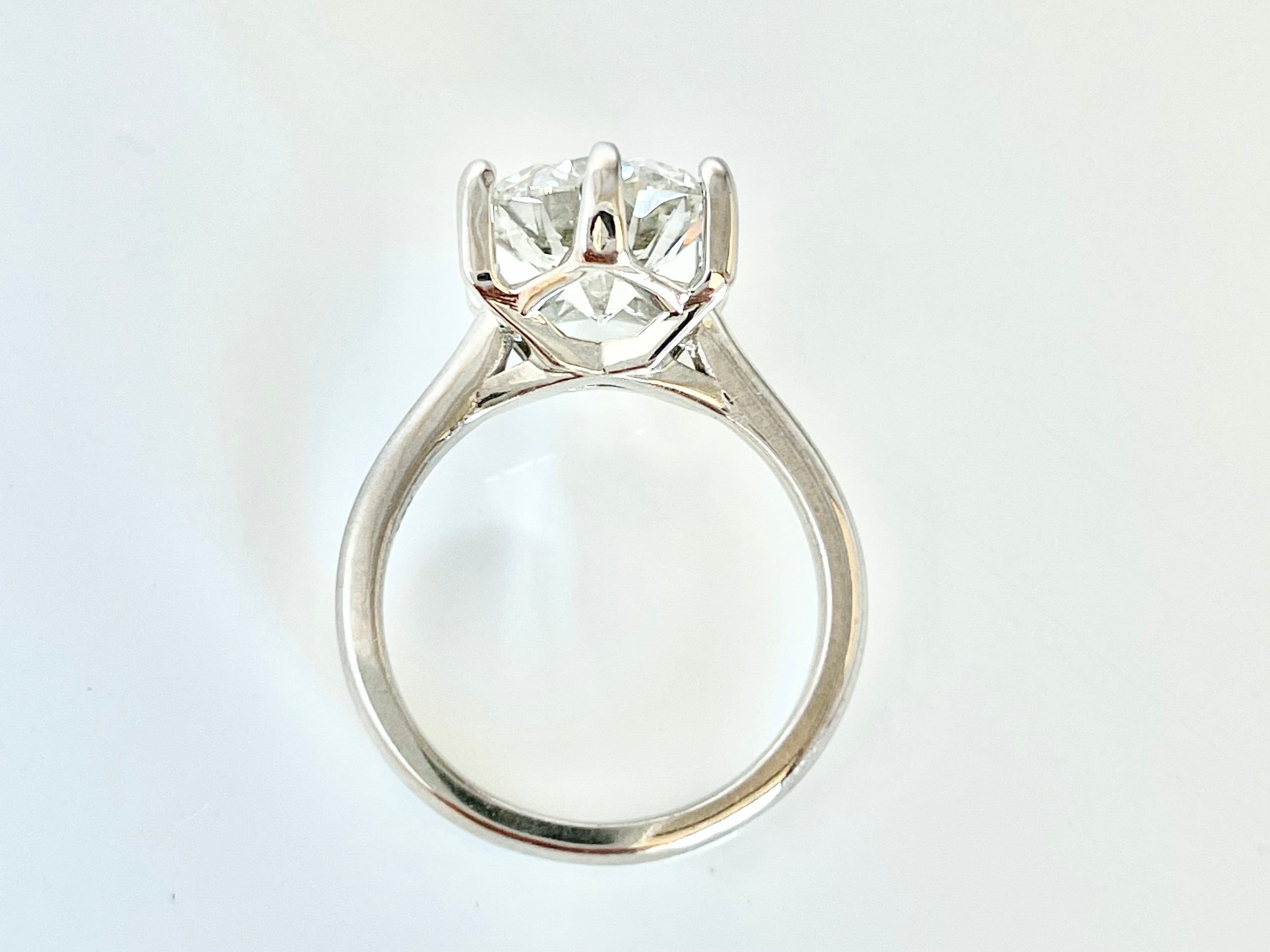 3.5 ct Lab Diamond six Prong Engagement Ring Custom