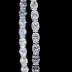 Oval Lab Grown Diamond Hoop Earrings | 3.8ctw E-F VS1 | 14K White Gold | 38mm