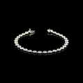 Georgian Revival Diamond Station Bracelet | 3.91ctw E-F VS | 14K White Gold | 6.5 Inch