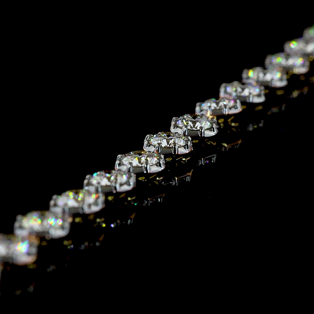 Georgian Revival Set Lab-Grown Diamond Bracelet in 14K Yellow Gold