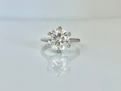 3.5 ct Lab Diamond six Prong Engagement Ring Custom