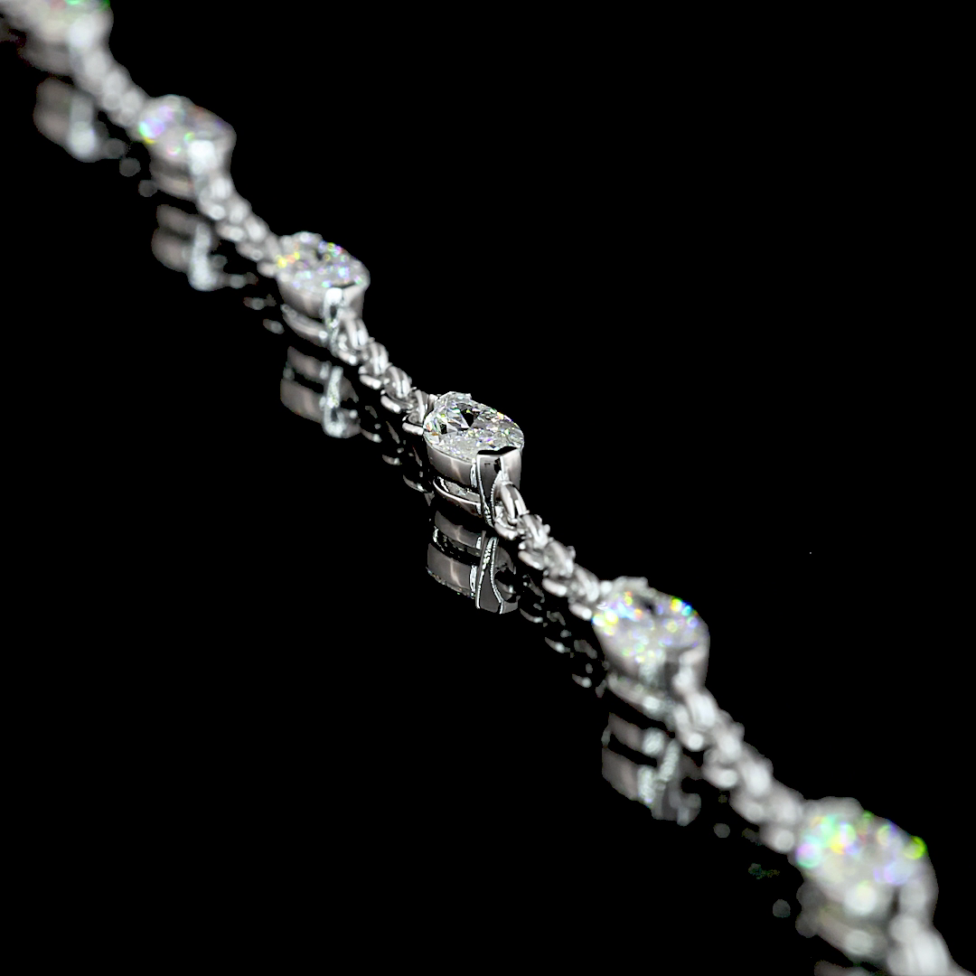 Lab Grown Diamond Pear & Marquise Necklace | 5.07ctw E-F VVS-VS | 14K White Gold | 16.5 Inch