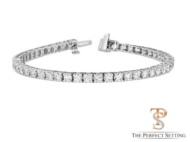 cultured lab diamond tennis bracelet