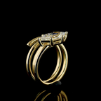 Antique Marquise Lab Grown Diamond Right Hand Ring | 2.30 ct E VVS2 IGI | 14K Yellow Gold | Size 7