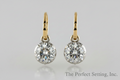Georgian_Setting_4.05_Cts_14K_YELLOW_GOLD_Round_lab diamond Hanging_Earring
