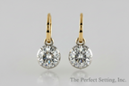 Georgian_Setting_4.05_Cts_14K_YELLOW_GOLD_Round_lab diamond Hanging_Earring