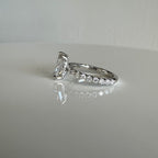 2.56 ct Elongated Cushion Cut Hidden Halo Platinum Engagement Ring