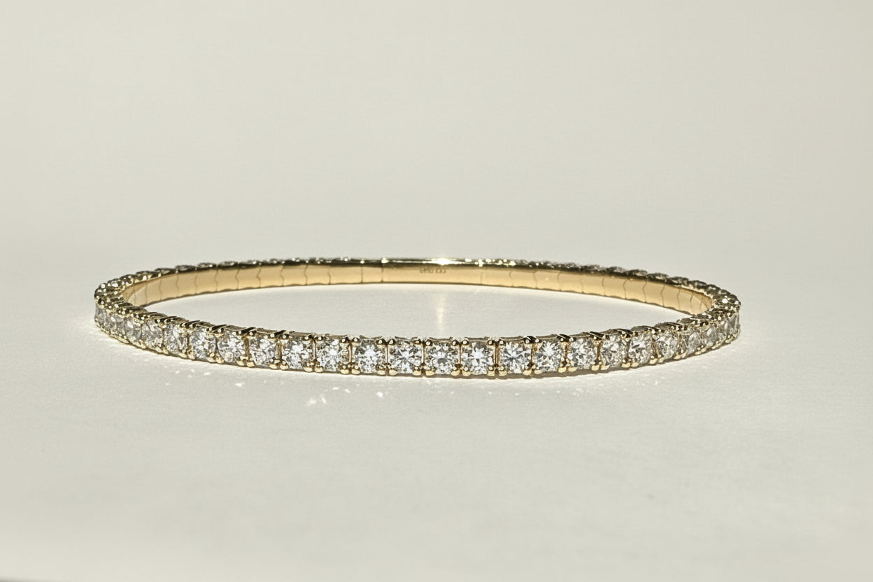 Lab_Diamond_Flex_Bangle_14K_Yellow_Gold_The_Perfect_Setting_Jewelry