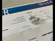 Load image into Gallery viewer, 3 ct Oval and Hearts Lab Diamond custom ring