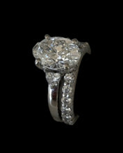 Load image into Gallery viewer, 3 ct Oval and Hearts Lab Diamond custom ring