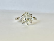 Load image into Gallery viewer, 3 ct Oval and Hearts Lab Diamond custom ring