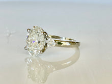 Load image into Gallery viewer, 3 ct Oval and Hearts Lab Diamond custom ring