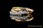 Roll Ring with Diamonds 