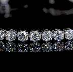 Round Diamond Tennis Bracelet | 5.5 ctw F VS2 | 14K White Gold | 6.5 Inch