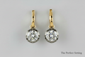 Vintage Georgian Set diamond earrings on hoop