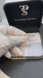 Soft Flexible Diamond Bangle 14K White or 14K Yellow Gold