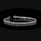 Round Diamond Tennis Bracelet | 5.5 ctw F VS2 | 14K White Gold | 6.5 Inch