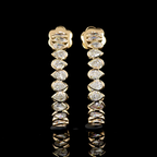 PearShapedLabGrownDiamondC-HoopEarrings