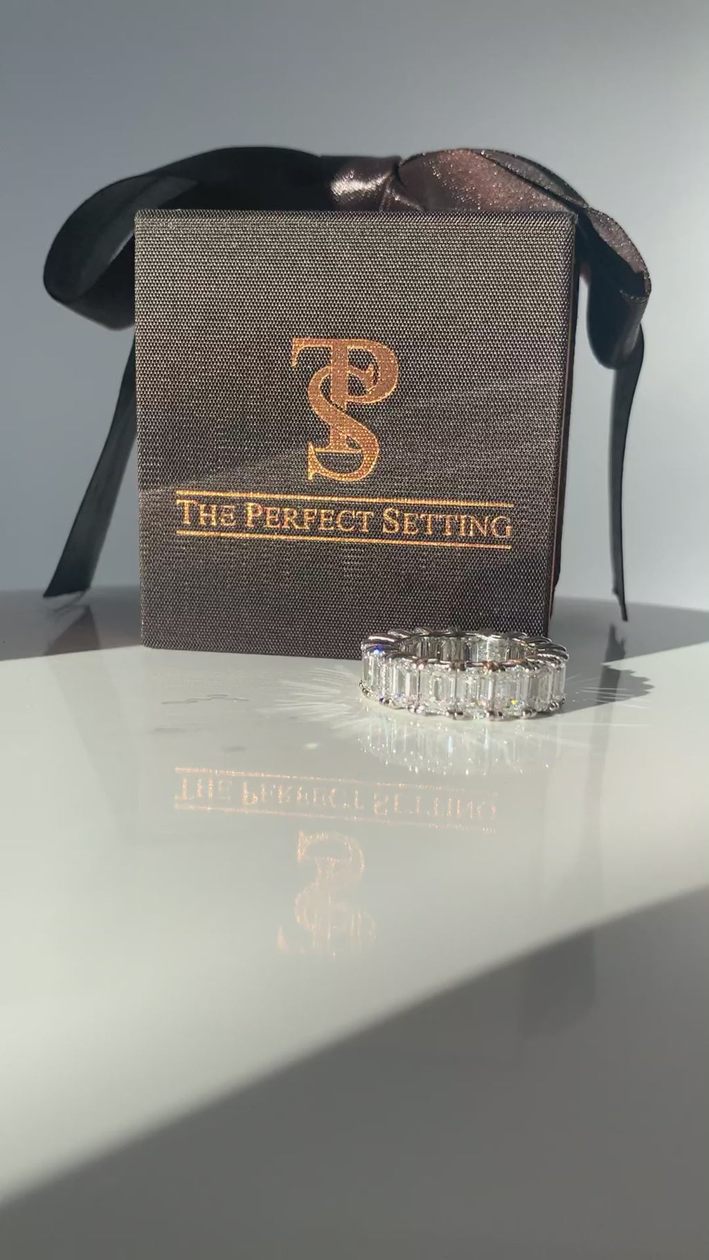 5.89 DWT Platinum weight Lab diamond eternity ring branded the perfect setting