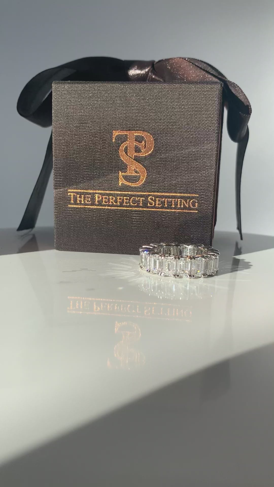 5.89 DWT Platinum weight Lab diamond eternity ring branded the perfect setting
