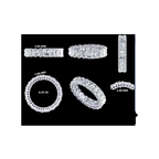 CAD image The Perfect Setting, Inc. platinum eternity band featuring alternating emerald and oval cut diamonds in 5 CTW.