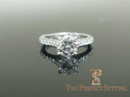 1.3 ct diamond engagement ring with diamond band 