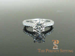 1.3 ct diamond engagement ring with diamond band 