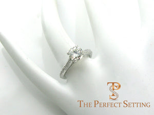 1.3 ct diamond engagement ring platinum