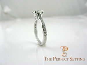 diamond engagement ring with diamond side stones
