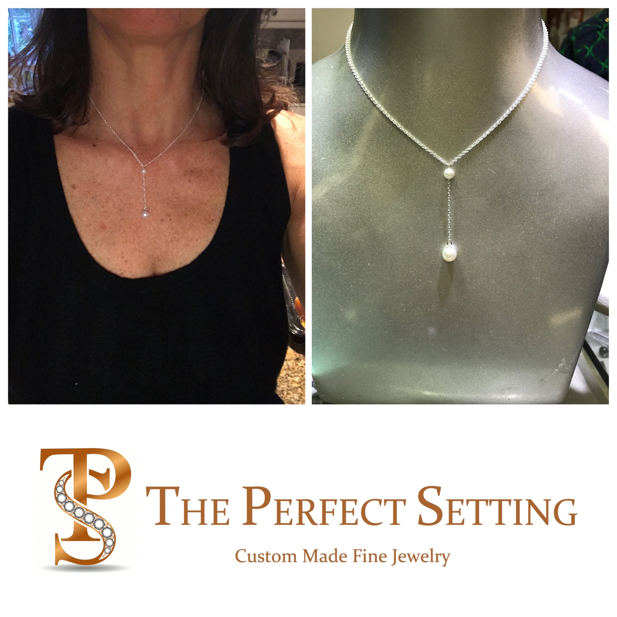 Akoya Pearl Lariat Necklace